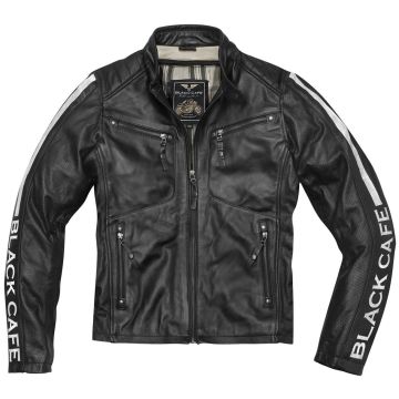 Black-Cafe London Toronto Zwart Leren Motorjas