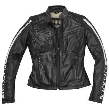 Black-Cafe London Toronto Dames Zwart Leren Motorjas