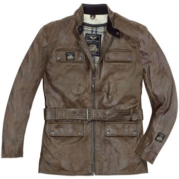 Black-Cafe London Kairo Bruin Leren Motorjas