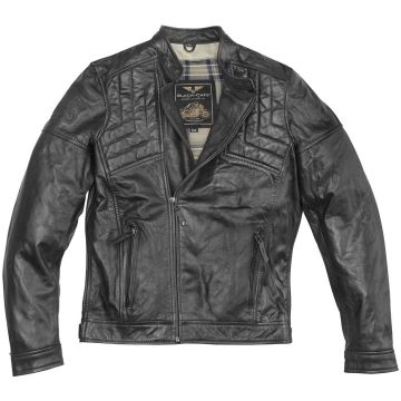 Black-Cafe London Philadelphia Zwart Leren Motorjas