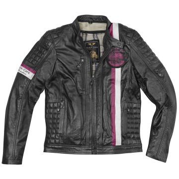Black-Cafe London Barcelona Zwart Leren Motorjas