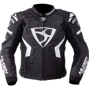 MUGENRACE Marcus Black White Leather Jacket