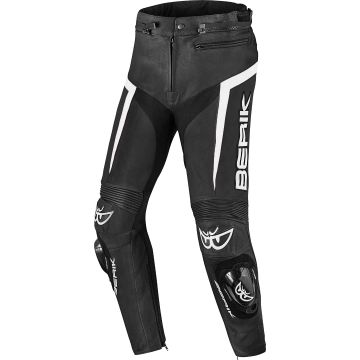 Berik Misle Zwart Wit Leren Motorbroek