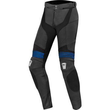 Berik Flexius Zwart Blauw Leren Motorbroek