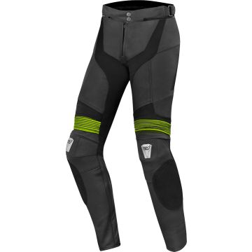 Berik Flexius Zwart Geel Leren Motorbroek