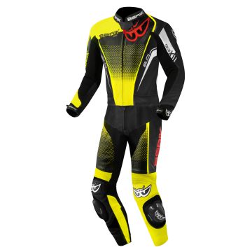 Berik XR-Ace Evo Perforated Zwart Rood Geel 2-Delig Motorpak