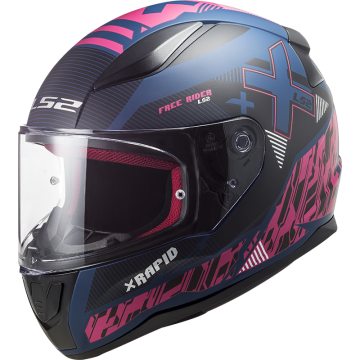 LS2 FF353 Rapid Xtreet Mat Blauw Paars Integraalhelm