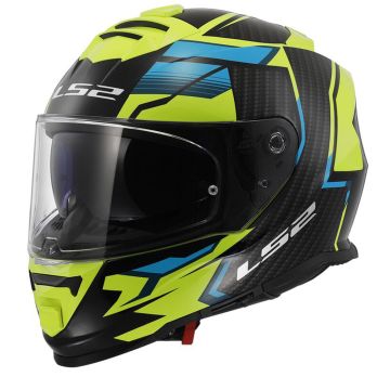 LS2 FF800 Storm II Tracker Zwart H-V Geel Integraalhelm