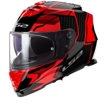 LS2 FF800 Storm II Tracker Zwart Rood Integraalhelm