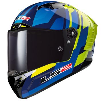 LS2 FF805 Thunder Carbon Gas Blauw Fluo Geel Integraalhelm