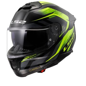 LS2 FF808 STREAM II FURY Zwart H-V Geel-06 Integraalhelm