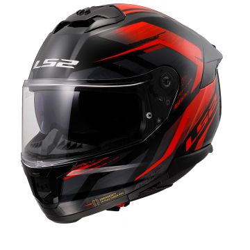 LS2 FF808 STREAM II FURY Zwart Rood-06 Integraalhelm