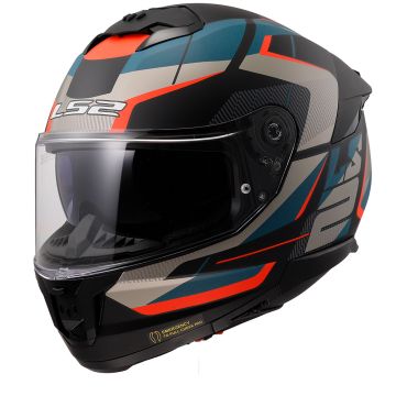 LS2 FF808 STREAM II Road M. Zwart Blauw-06 Integraalhelm