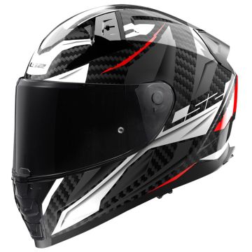 LS2 FF811 Vector II Carbon Savage Wit Rood Grijs Integraalhelm