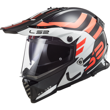 LS2 MX436 Pioneer Evo Adventurer Zwart Wit Adventure Helm