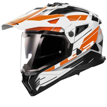 LS2 MX702 Pioneer II Namib Wit Oranje Adventure Helm