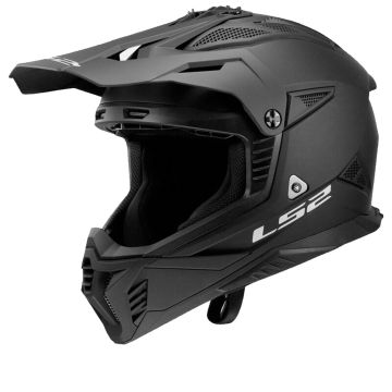 LS2 MX708 Fast II Solid Mat Zwart Offroad Helm