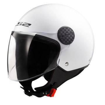 LS2 OF558 Sphere II Solid Gloss White Jet Helm