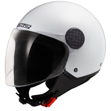 LS2 OF558 Sphere Lux II Solid Glanzend Wit Jethelm