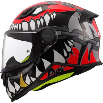 LS2 FF812 Kid Punk Grijs Rood Kinder Integraalhelm