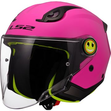 LS2 OF622 Funny II Solid Roze Kinder Jethelm