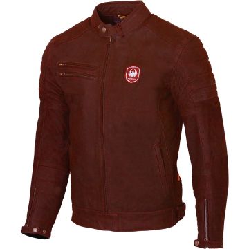 Merlin Alton II D3O Dark Rood Leren Motorjas