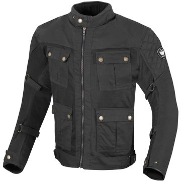 Merlin Chigwell Utility Zwart Wax Motorjas