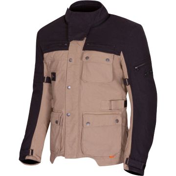 Merlin Mahala D3O Explorer Zwart Beige Textiele Motorjas