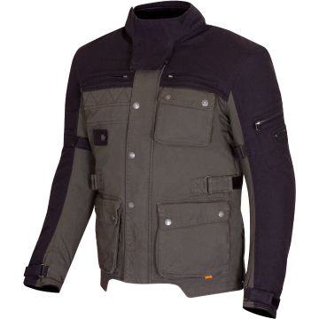 Merlin Mahala D3O Explorer Zwart Olijfgroen Textiele Motorjas