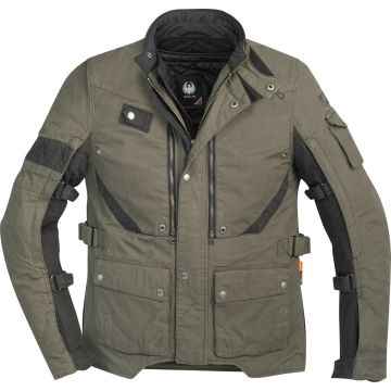 Merlin Mahala Pro D3O Explorer Olijfgroen Groen Zwart Textiele Motorjas