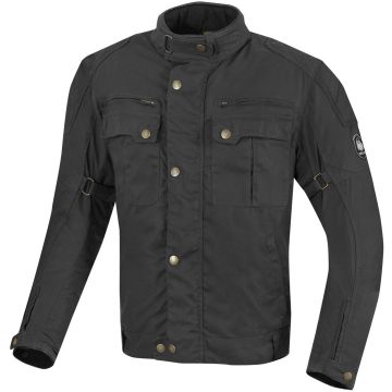 Merlin Perton Zwart Wax Motorjas
