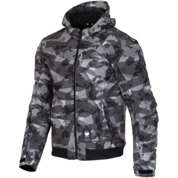 Merlin Torque D3O Waterdichte Grijs Camouflage Motor Zip Hoodie