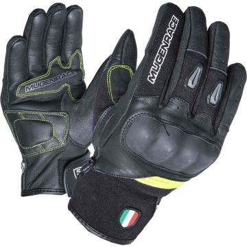 MUGENRACE Neo Short Black Neon Yellow Gloves