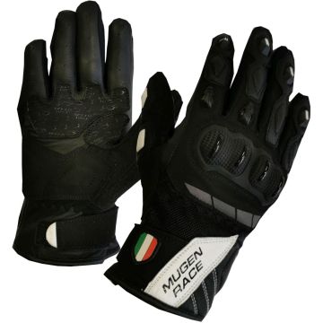 MUGENRACE Mia Short Black White Gloves