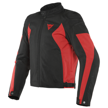 Dainese Mistica Tex Jas Zwart Lava Rood     