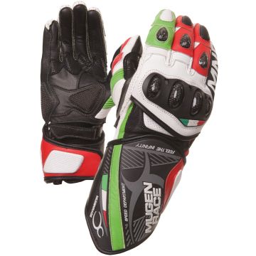 MUGENRACE Neptun Wit Rood Groene Handschoenen