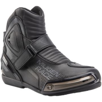 MUGENRACE Hurry Perforated Black Motorcycle Shoes