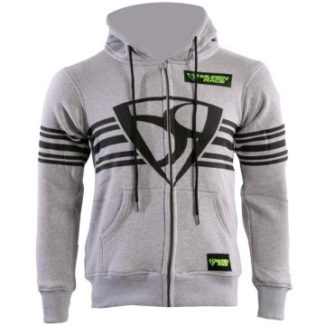 MUGENRACE Shield Lichtgrijze Zip Hoodie