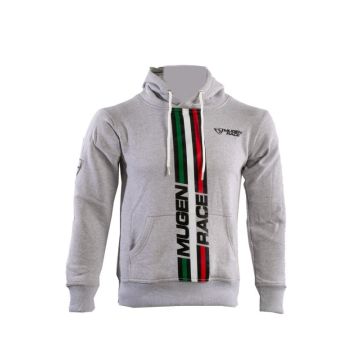 MUGENRACE Stripe Lichtgrijze Hoodie
