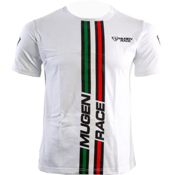 MUGENRACE T-Stripe White T-Shirt