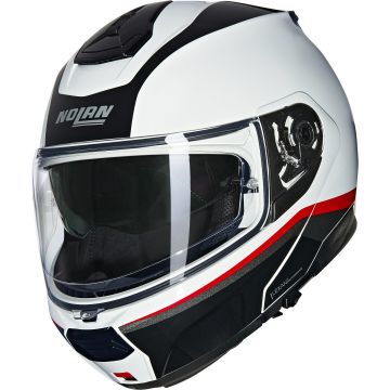 Nolan N100-6 Incognito 344 Wit Rood Zwart Metal Systeemhelm