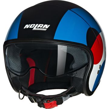 Nolan N21 06 Bicromo 345 Zwart Blauw Rood Glossy Jethelm