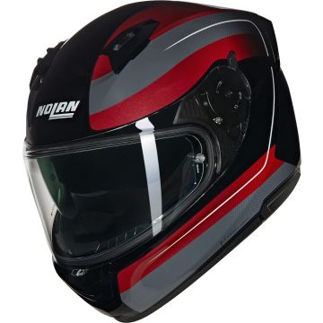 Nolan N60-6 Ermetico 345 Zwart Rood Grijs Glossy Integraalhelm