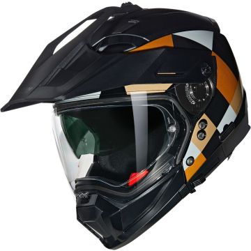 Nolan N70-2 X 06 Ruvido 343 Zwart Grijs Oker Glossy Multi Helm