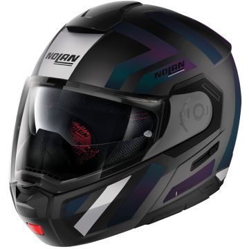Nolan N90-3 Laneway 040 Matt Black Blue Purple