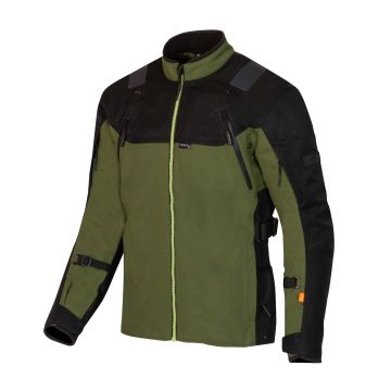 Merlin Navar D3O® Gelamineerde Zwart Groen Waterdichte Textiele Motorjas