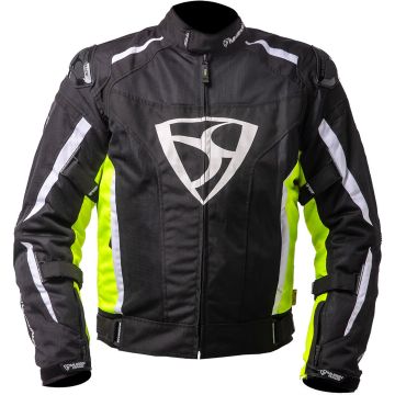 MUGENRACE Diavolo-1 Black White Fluo Yellow Waterproof Textile Jacket