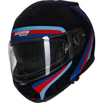 Nolan N100-6 Assoluto 348 Zwart Blauw Rood Hemelsblauw Glossy Systeemhelm