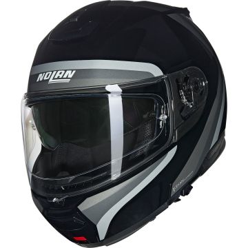 Nolan N100-6 Assoluto 349 Zwart Zilver Wit Glossy Systeemhelm