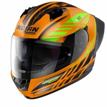 Nolan N60-6 SPORT Hotfoot 027 Led Oranje Zwart Licht Groen Integraalhelm